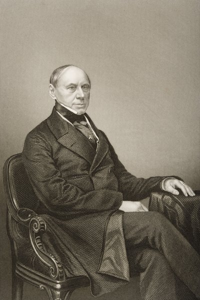 Conte Ernst Philipp Brunnow (1797-1875) inciso da D.J. Pound da una fotografia, da 